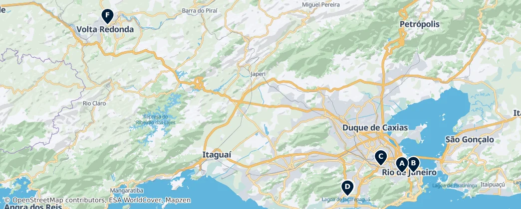 Map of Río de Janeiro