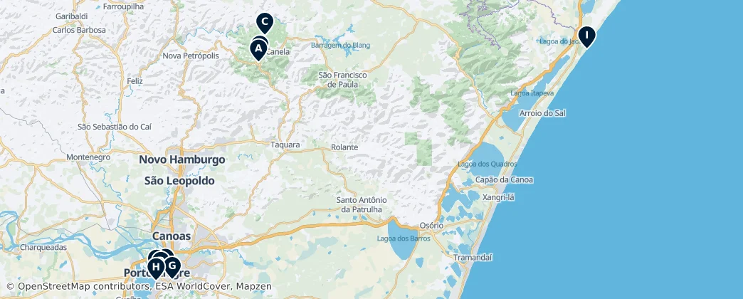 Map of Río Grande del Sur