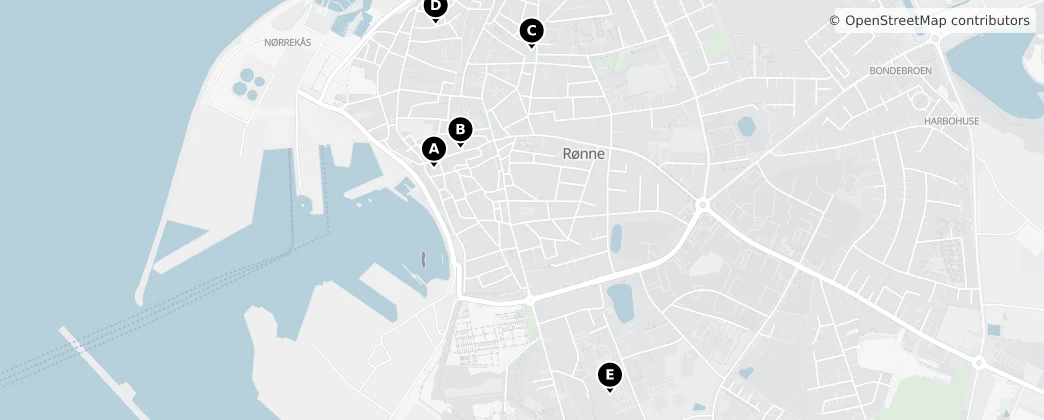 Map of Rønne