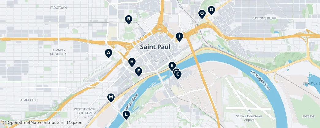 Map of Saint Paul