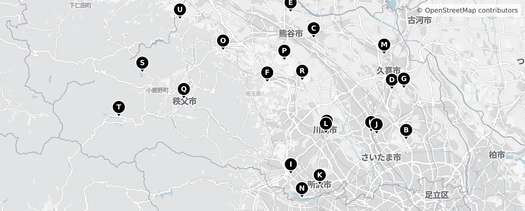 Map of Prefectura de Saitama