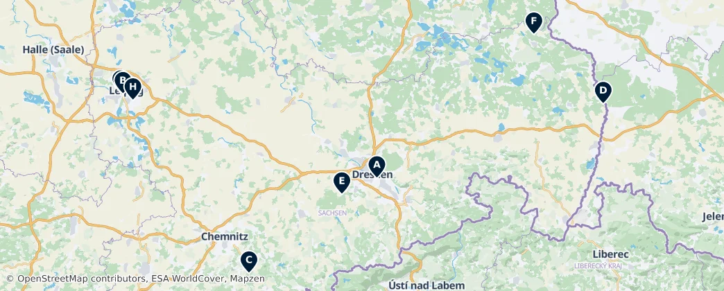 Map of Sajonia