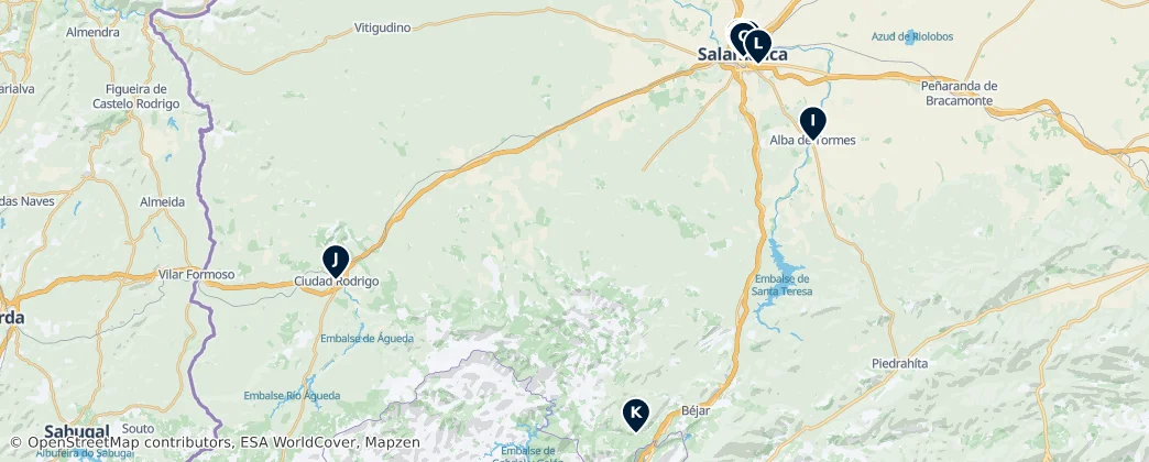 Map of Salamanca