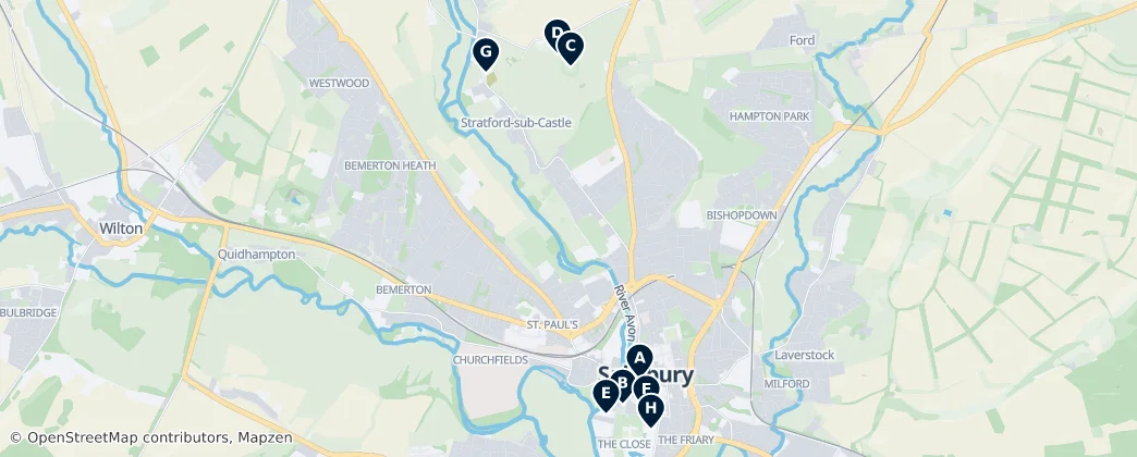 Map of Salisbury