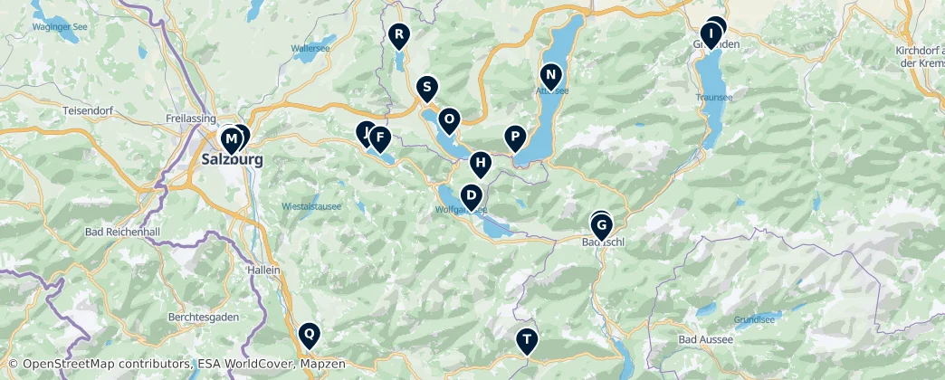 Map of Salzkammergut