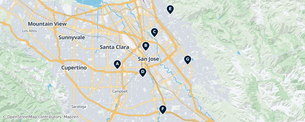 Map of San José