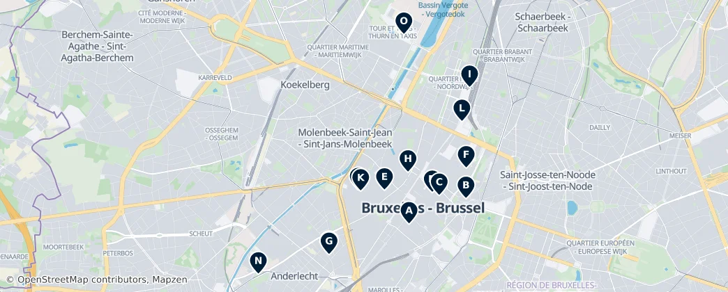 Map of San Juan de Molenbeek