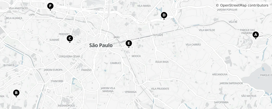 Map of São Paulo