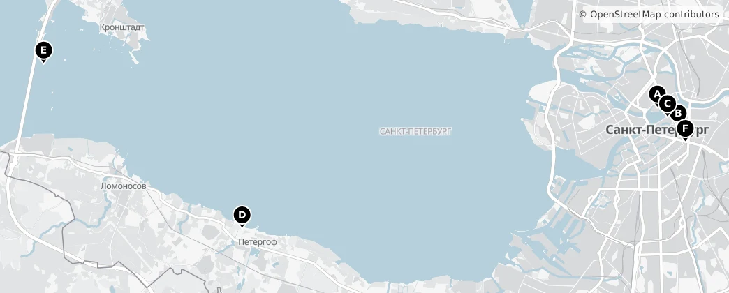Map of San Petersburgo