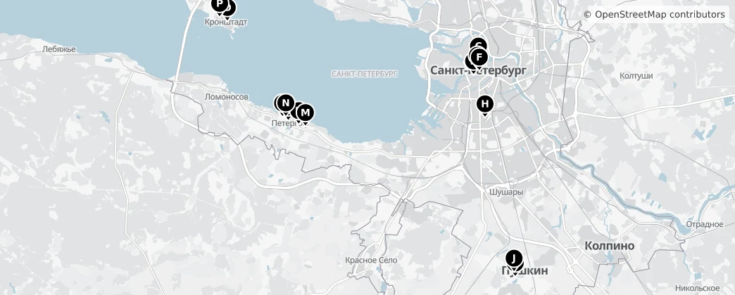 Map of San Petersburgo