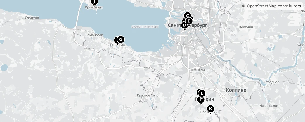 Map of San Petersburgo