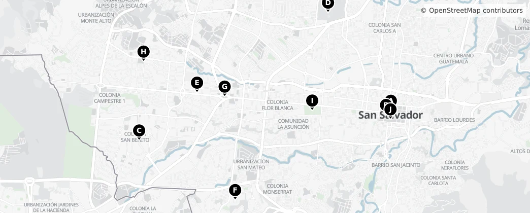 Map of San Salvador