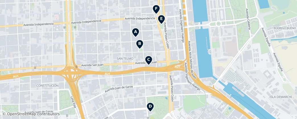 Map of San Telmo
