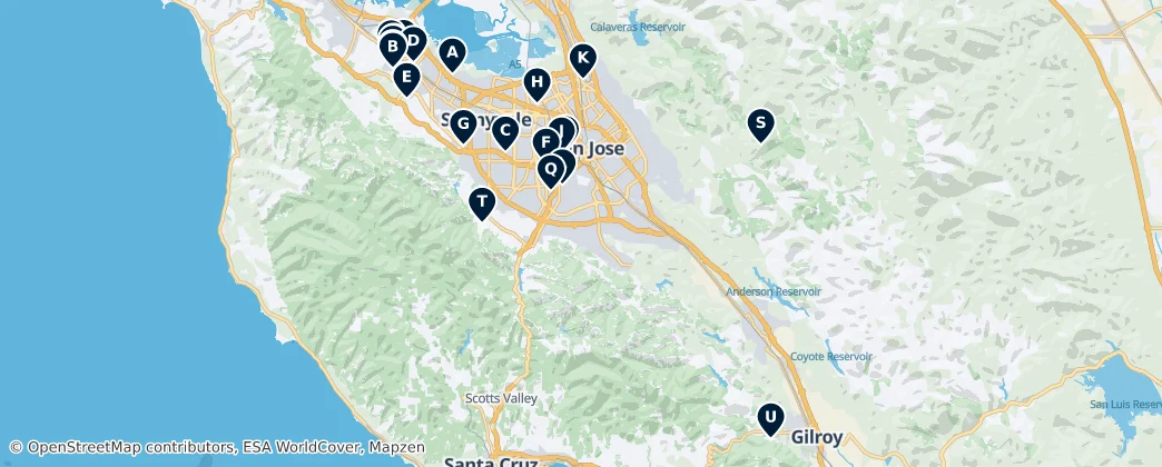 Map of Condado de Santa Clara
