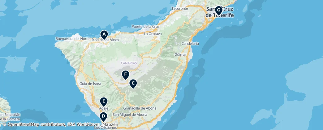 Map of Santa Cruz de Tenerife