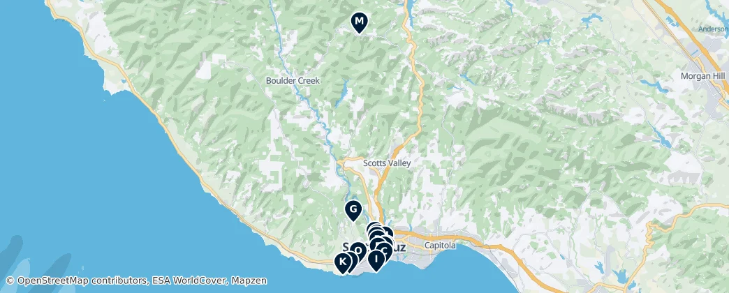 Map of Santa Cruz