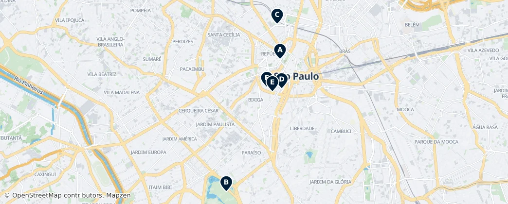 Map of São Paulo