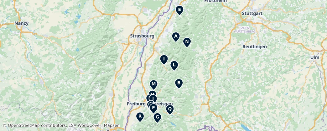 Map of Selva Negra