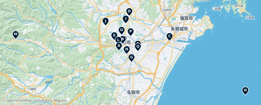 Map of Sendai