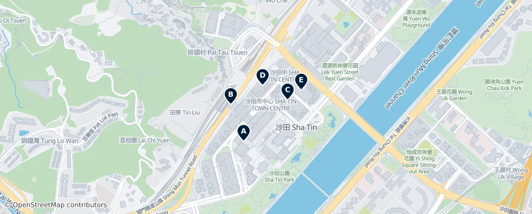 Map of Sha Tin