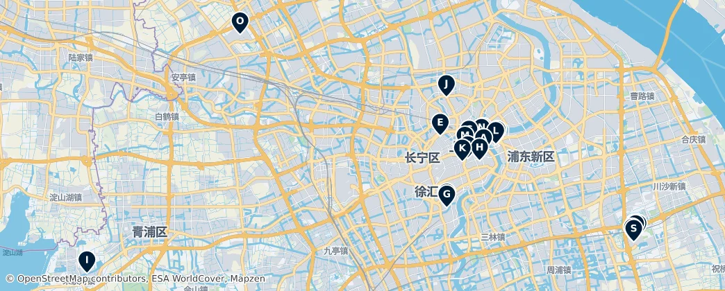 Map of Shanghái
