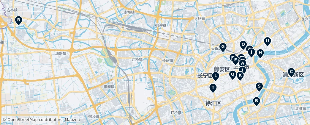 Map of Shanghái