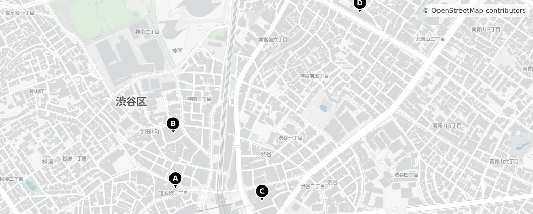 Map of Shibuya