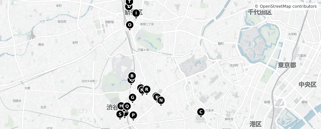 Map of Shibuya