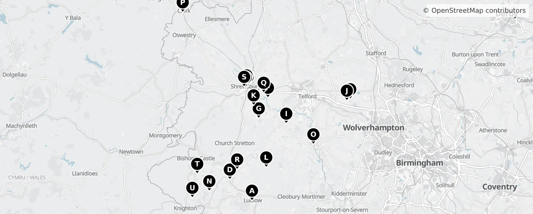 Map of Shropshire