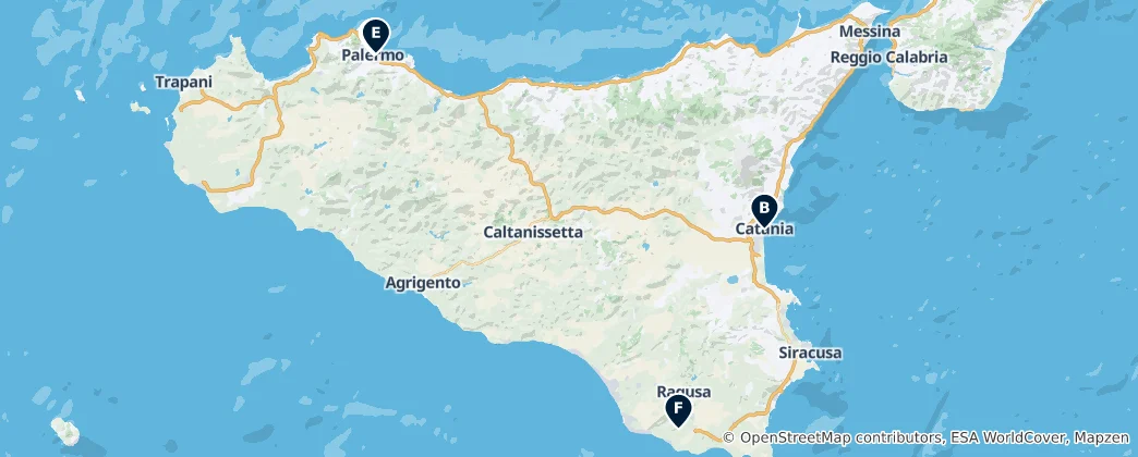 Map of Sicilia