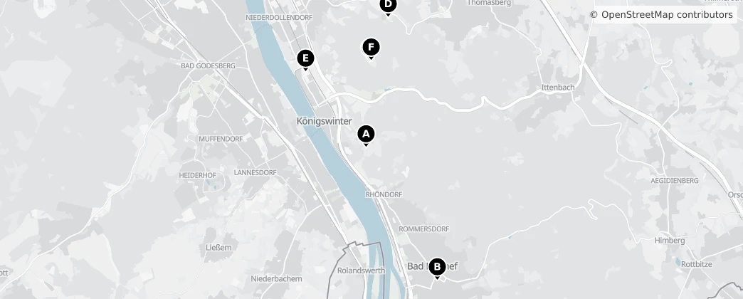 Map of Siebengebirge