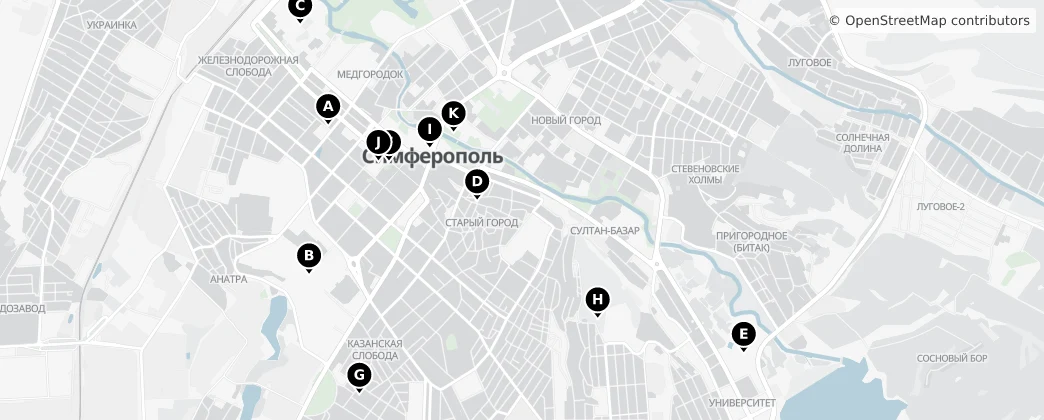 Map of Simferópol