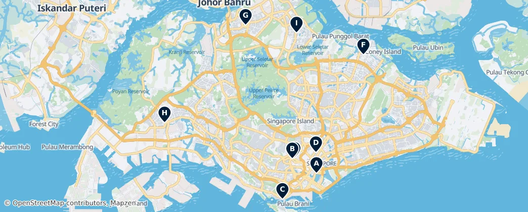 Map of Singapur