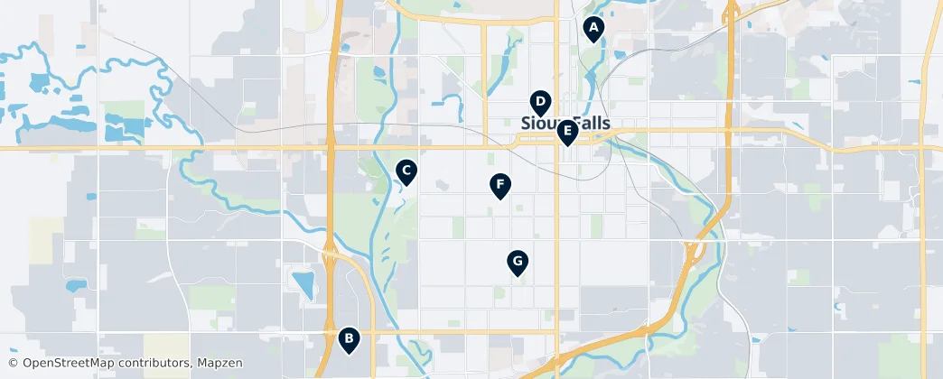 Map of Sioux Falls