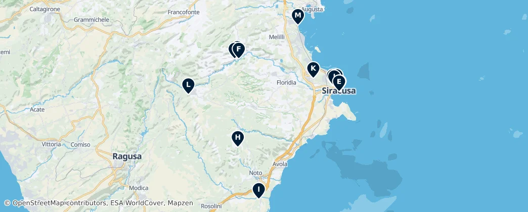Map of Siracusa