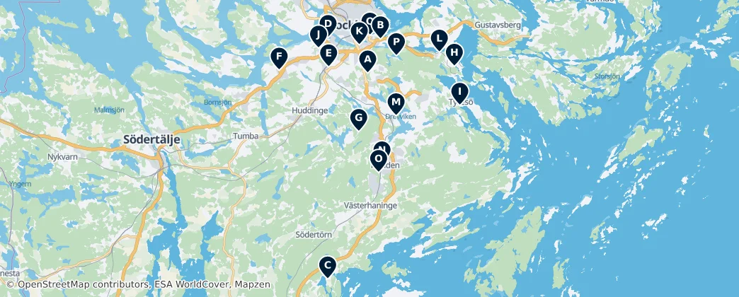 Map of Södertörn