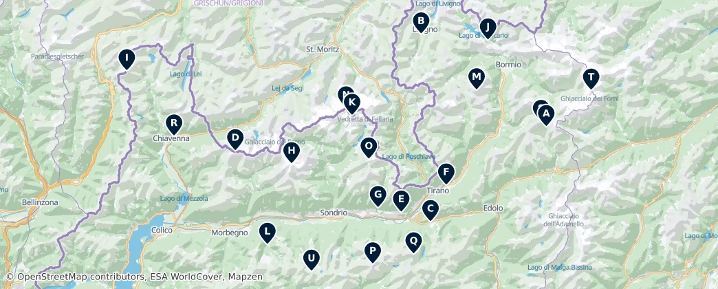 Map of Provincia de Sondrio