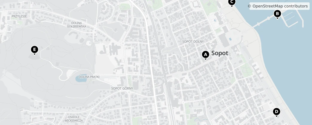Map of Sopot