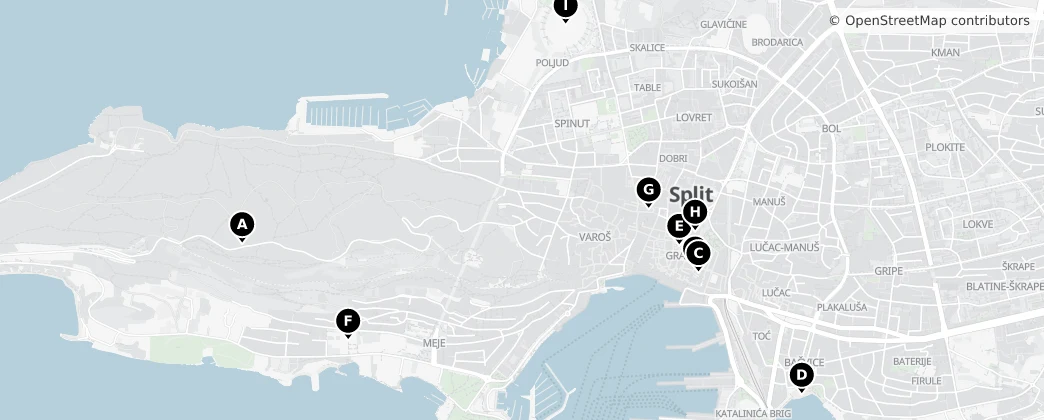 Map of Split