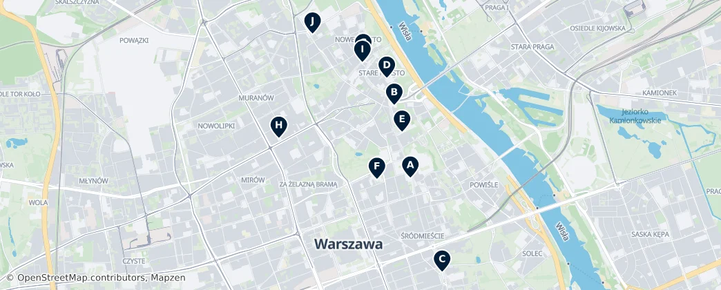 Map of Śródmieście