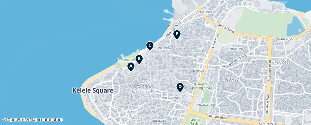 Map of Stone Town