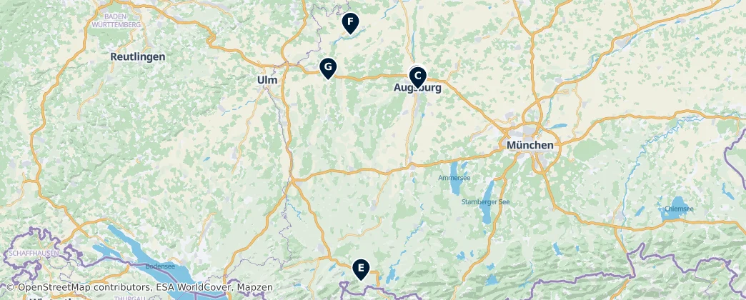 Map of Suabia