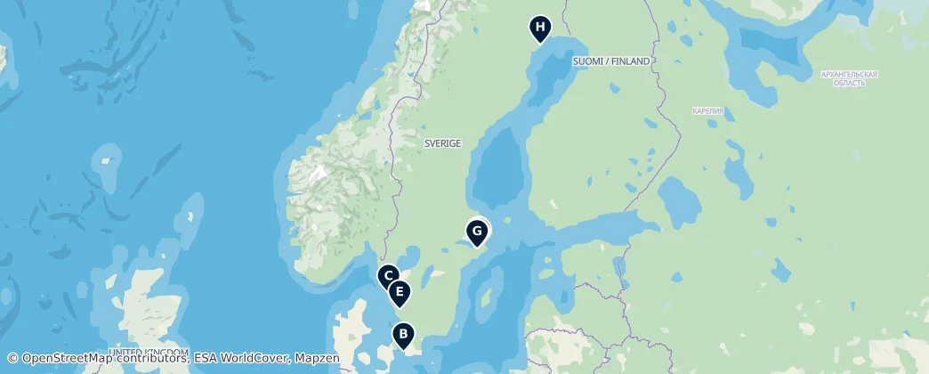 Map of Suecia