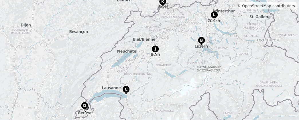 Map of Suiza