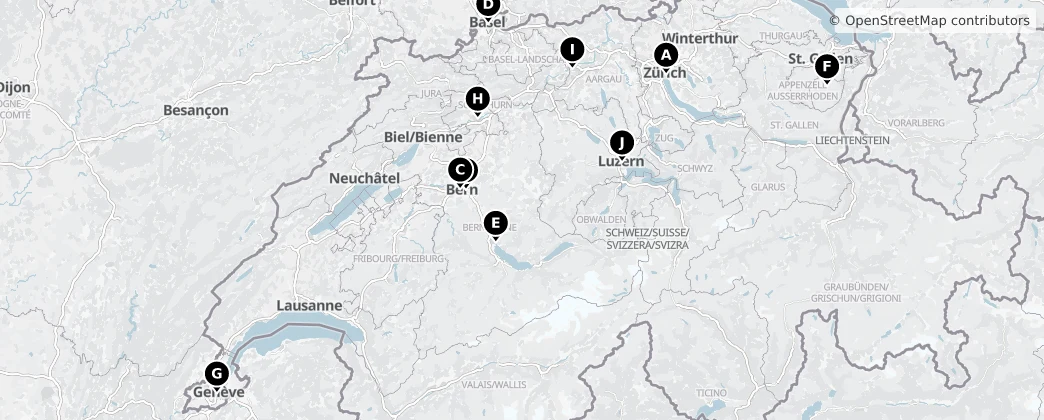 Map of Suiza