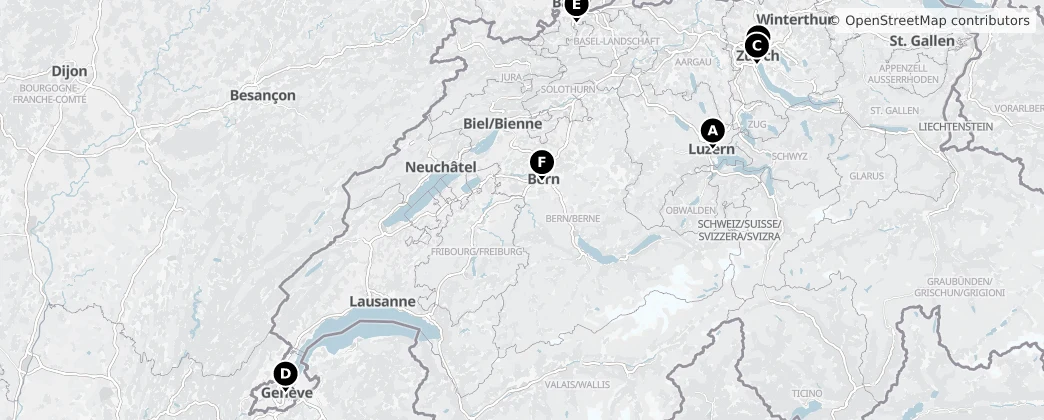 Map of Suiza