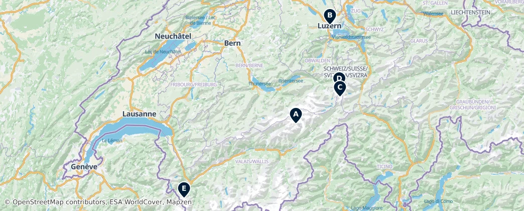 Map of Suiza