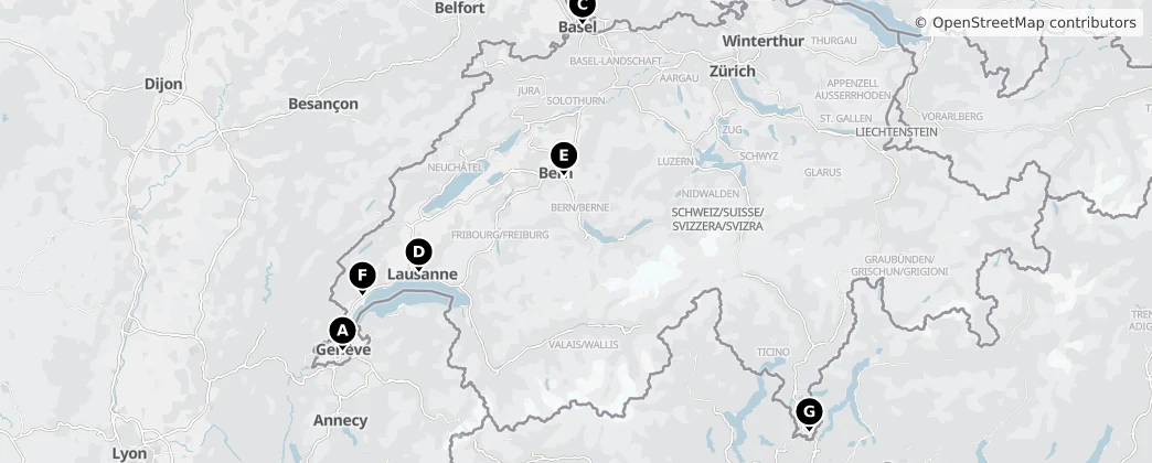 Map of Suiza