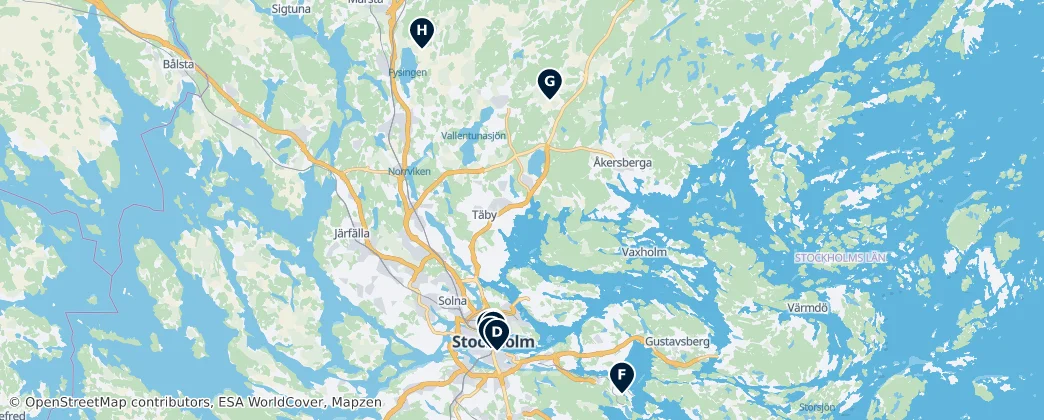 Map of Sveriges Landskap