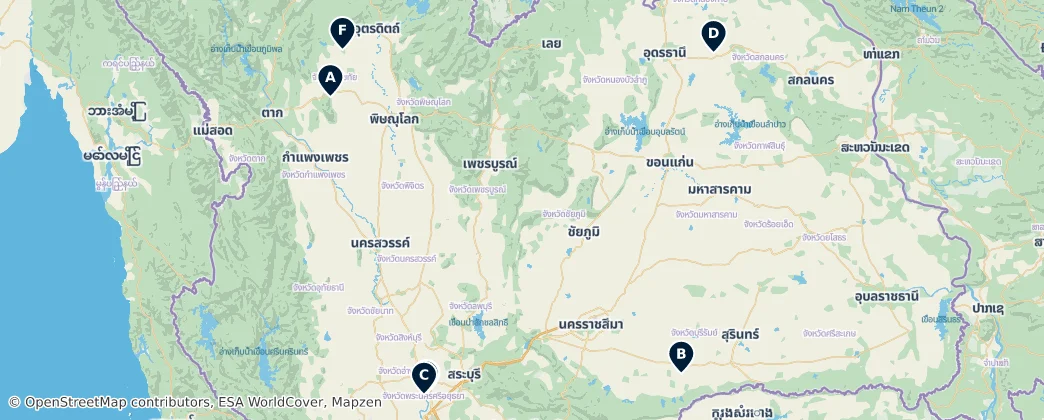 Map of Tailandia